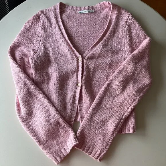 Light Pink Cardigan Sweater - Picture 2 of 9